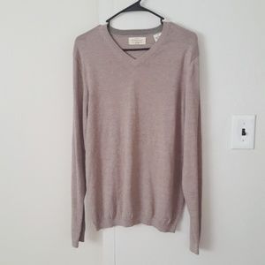 NWOT Weatherproof Beige Heather V-neck Sweater